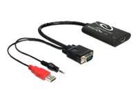 Delock VGA to HDMI Adapter with Audio - Videokonverter - VGA - HDMI