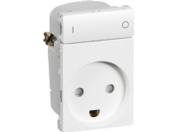 LAURITZ KNUDSEN FUGA® Stikkontakt 13A, 1,5 modul, LK IHC Wireless 230V AC, hvid..