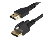 StarTech.com 1m (3ft) HDMI Cable with Locking Screw, 4K 60Hz HDR 10, High Speed HDMI 2.0 Monitor Cable with Locking Screw Connector for Secure Connection, HDMI Cable with Ethernet, M/M - Adjustable M3.0 Screw (HDMM1MLS) - Premium High Speed - HDMI-ka