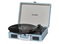 Denver VPL-120BLUE, Blå, 33 1/3,45,78 RPM, Rotasjon, Strak tonearm, 2 W, 230 V