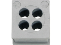 Icotek QT 4/6 Kabelgennemføring Klemme-diameter (max.) 6 mm Elastomer Grå 1 stk