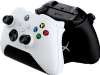 HyperX ChargePlay Duo - Ladestasjon + AC-strømadapter + ekstern batteripakke 2 x - 1400 mAh - 2 utgangskontakter (Xbox ONE-kontrollerkontakt) - svart - Europa
