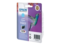 Epson T0805 - Lys cyan - original - blære med RF/lyd-alarm - blekkpatron - for Stylus Photo P50, PX650, PX660, PX700, PX710, PX720, PX730, PX800, PX810, PX820, PX830