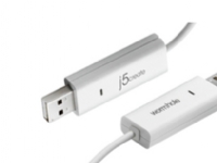 j5create JUC100, 1,2 m, USB A, USB A, USB 2.0, Hankjønn/hankjønn, Hvit