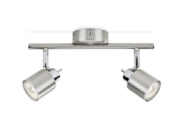 Philips Essentials Spot, Overflateegnet, GU10, 2 ampuller, 220 - 240 V, Kromfarget