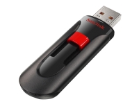 SanDisk Cruzer Glide - USB-flashstasjon - 256 GB - USB 2.0 - svart, rød