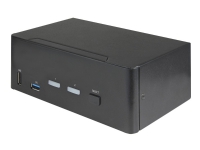 StarTech.com 2 Port Dual Monitor HDMI KVM Switch, 4K 60Hz Ultra HD HDR, Desktop 4K HDMI 2.0 KVM Switch with 2 Port USB 3.0 Hub (5Gbps) & 4x USB 2.0 HID Port, Audio, Hotkey Switching, TAA - KVM with Fast Switching (SV231DHU34K6) - KVM / lydsvitsj - 2