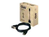 Club 3D CAC-1210 - Adapterkabel - dobbeltlenke - DVI-D hann til HDMI hann - 2 m - 4K-støtte