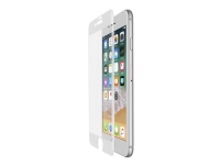 Belkin ScreenForce TemperedCurve - Skjermbeskyttelse for mobiltelefon - glass - 5.5 - rammefarge hvit - for Apple iPhone 7 Plus, 8 Plus