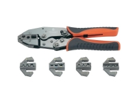 TOOLCRAFT PZ-506 430461 Crimptænger-sæt 6 dele Isolerede kabelsko , Uisoleret, lukket kabelsko, Åben, uisolerede kabelsko, D-SUB-stik, Tændrørsstik