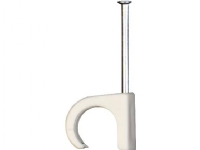 SCHNEIDER ELECTRIC Clips rund 7-10mm hvid søm 25mm - (100 stk.)