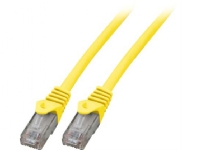 Patchkabel kat 5e U/UTP, længde: 10,0 m, farve: gul med LSZH kappe