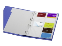 DURABLE VISIFIX - Visittkortside - for 54 x 90 mm - kapasitet: 20 kort - gjennomsiktig (en pakke 10) - for P/N: 2384-11, 2388-07, 2388-21, 2388-58, 2409-01