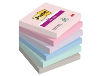 Super sticky notes post-it® soulful, 76 x 76 mm, ass. farver, pakke a 6 stk.