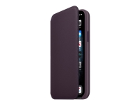Apple Folio - Lommebok for mobiltelefon - lær - aubergine - for iPhone 11 Pro