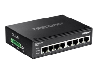 TRENDnet TI-G80 - Switch - ikke administreret - 8 x 100/1000 - DIN monterbar på skinne, væg-monterbar - DC strøm