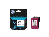 HP 302, Original, Pigmentbasert blekk, Cyan, Fiolblå, Gult, HP, HP DeskJet 1110, 1115, 2130, 2135, 3630 / HP ENVY 4520 / HP OfficeJet 3830, 4650, 1 stykker