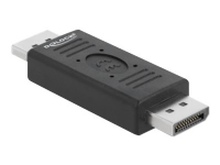Delock - DisplayPort-adapter - DisplayPort (hann) til DisplayPort (hann) - DisplayPort 1.2 - støtte for 4K 60 Hz (3840 x 2160) - svart