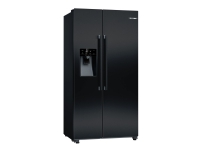 Bosch Serie | 6 KAI93VBFP - Kjøleskap/fryser - side-ved-side med vannautomat, isdispenser - bredde: 90.8 cm - dybde: 70.7 cm - høyde: 178.7 cm - 562 liter - Klasse F - karbonsvart