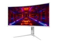 LC Power LC-M34-UWQHD-144-C-K - LCD-skjerm - kurvet - 34 - 3440 x 1440 UWQHD @ 144 Hz - VA - 1000 cd/m² - 3000:1 - 1 ms - 3xHDMI, DisplayPort, USB-C - hvit