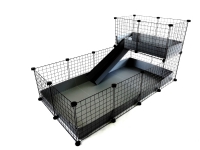 C&C Modulært bur 4x2 + Loft 2x1+ grå rampe