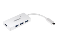 TRENDnet TUC-H4E - Hub - 4 x SuperSpeed USB 3.0 + 1 x USB-C - stasjonær