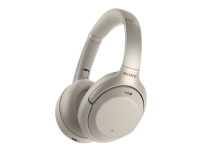 Sony WH-1000XM3 - Hodetelefoner - full størrelse - Bluetooth - trådløs - NFC - aktiv støydemping - 3,5 mm jakk - sølv