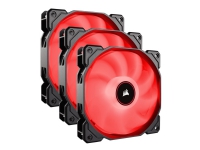 CORSAIR Air Series LED AF120 (2018) - Kabinettvifte - 120 mm - rød (en pakke 3)