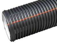 Drænrør topsl. DN150. SN8. 6m - 171-150mm slidset 105 gr. DV rør af sort HDPE m mf. og ring