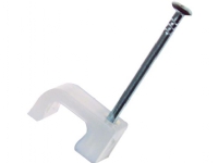 SCHNEIDER ELECTRIC Clips oval 4x6mm natur søm 20mm - (100 stk.)