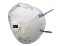 Maske Sikkerhed 3M 8822 P2 mod tørre partikler/væskeformige aerosoler,10 stk/pk