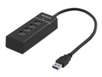 DELTACO UH-475 - Hub - 4 x SuperSpeed USB 3.0 - stasjonær