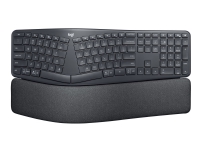 Logitech ERGO K860 Split Keyboard for Business - Tastatur - trådløs - Bluetooth LE - QWERTY - Pan Nordic - grafitt