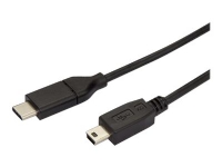 StarTech.com USB C to Mini USB Cable - 6 ft / 2m - M/M - USB 2.0 - Mini USB Cord - USB C to Mini B Cable - USB Type C to Mini USB (USB2CMB2M) - USB-kabel - USB-C (hann) til mini-USB type B (hann) - Thunderbolt 3 / USB 2.0 - 2 m - svart