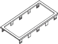 REHAU Ramme OPUS, 2½ modul, til Signa Base kanal Perlehvid plast