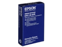 Epson ERC 38BR - Svart, rød - skriverbånd - for OmniLink TM-U220 TM U200, U220, U230, U300, U325, U375