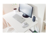 Kensington Orbit - Styrekule - trådløs - USB trådløs mottaker - hvit