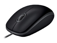 Logitech B110 Silent - Mus - høyre- og venstrehåndet - optisk - 3 knapper - kablet - USB