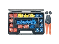 TOOLCRAFT PZ-504 820927 Crimptænger-sæt 1004 dele Koaksial-stikforbindelse, Uisolerede kabelsko, Isolerede kabelsko RG6, RG58, RG59, RG62