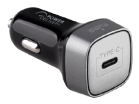 PURO Fast Car Charger - Bilstrømadapter - Puro Fast Charger (USB-C) - svart