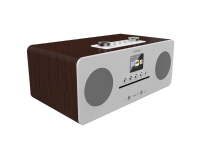 Denver MIR-260DARKWOOD, Internett, Analog og digital, DAB+,FM, 20 W, 6,1 cm (2.4), Brun, Hvit