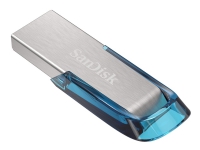SanDisk Ultra Flair - USB-flashstasjon - 64 GB - USB 3.0 - blå