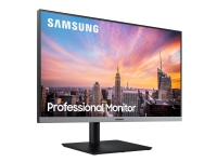 Samsung S24R650FDU - SR650 Series - LED-skjerm - 24 (23.8 synlig) - 1920 x 1080 Full HD (1080p) @ 75 Hz - IPS - 250 cd/m² - 1000:1 - 5 ms - HDMI, VGA, DisplayPort - mørkegrå/blå