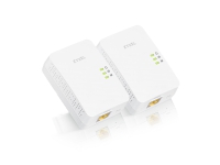 Zyxel PLA5405 - Twin-Pack - strømlinjeadaptersett - GigE, HomePlug AV (HPAV), HomePlug AV (HPAV) 2.0, IEEE 1901 - veggpluggbar (en pakke 2)