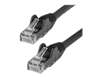 StarTech.com 2m LSZH CAT6 Ethernet Cable, 10 Gigabit Snagless RJ45 100W PoE Network Patch Cord with Strain Relief, CAT 6 10GbE UTP, Black, Individually Tested/ETL, Low Smoke Zero Halogen - Category 6 - 24AWG (N6LPATCH2MBK) - Koblingskabel - RJ-45 (ha