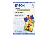 Epson Photo Quality Self Adhesive Sheets - Selv-adhesiv - A4 (210 x 297 mm) - 167 g/m² - 10 stk ark - for Expression Home HD XP-15000 Expression Premium XP-540, 6000, 6005, 900