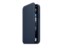 Apple Folio - Lommebok for mobiltelefon - lær - dyphavsblå - for iPhone 11 Pro
