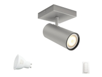 Philips Hue White ambiance Buratto - Lyskaster - LED-lyspære - GU10 (ekvivalent 50 W) - total: 5 W - klasse A - kjølig dagslys / varmt hvitt lys - 2200-6500 K - aluminium