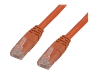 DELTACO TP-603-OR - Koblingskabel - RJ-45 (hann) til RJ-45 (hann) - 30 cm - UTP - CAT 6 - formstøpt - oransje