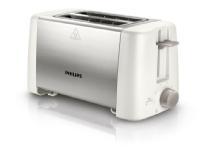 Philips Daily Collection HD4825 Metal Compact - Brødrister - 2 skive - 2 Spor - hvit / rustfritt stål